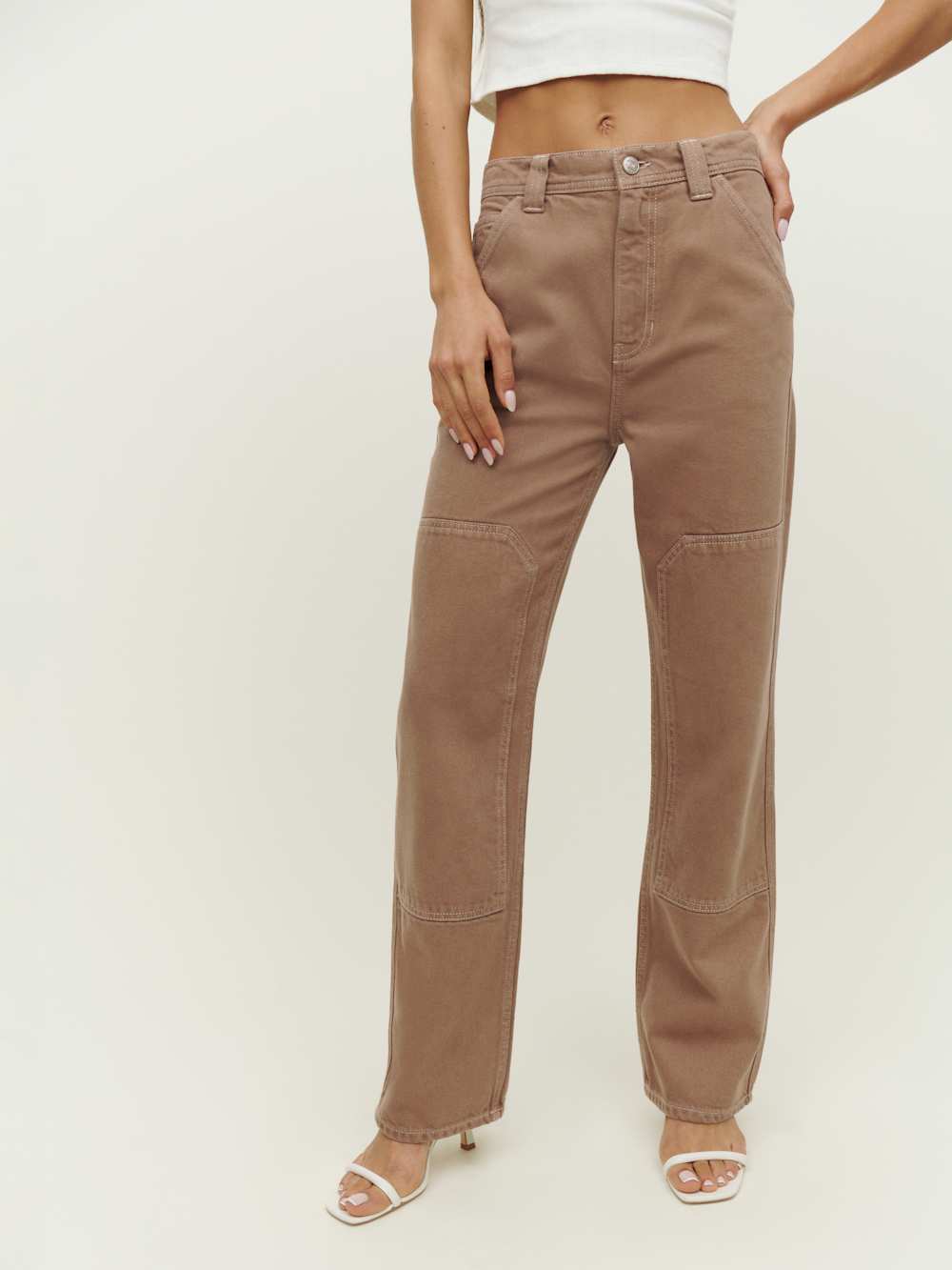 Reformation Harrison Carpenter High Rise Straight Pants NWT
